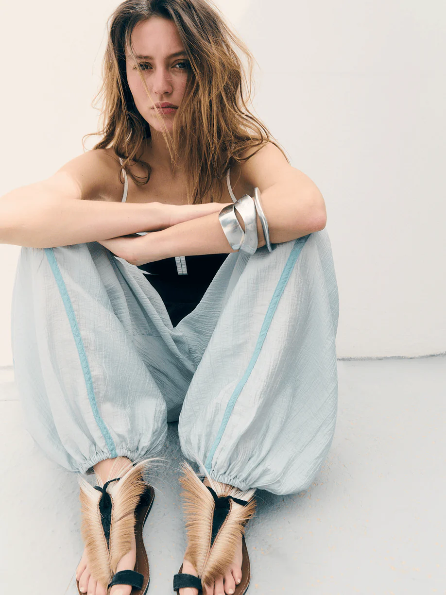 CLOVE BLUE BALLOON PANTS - Image 4