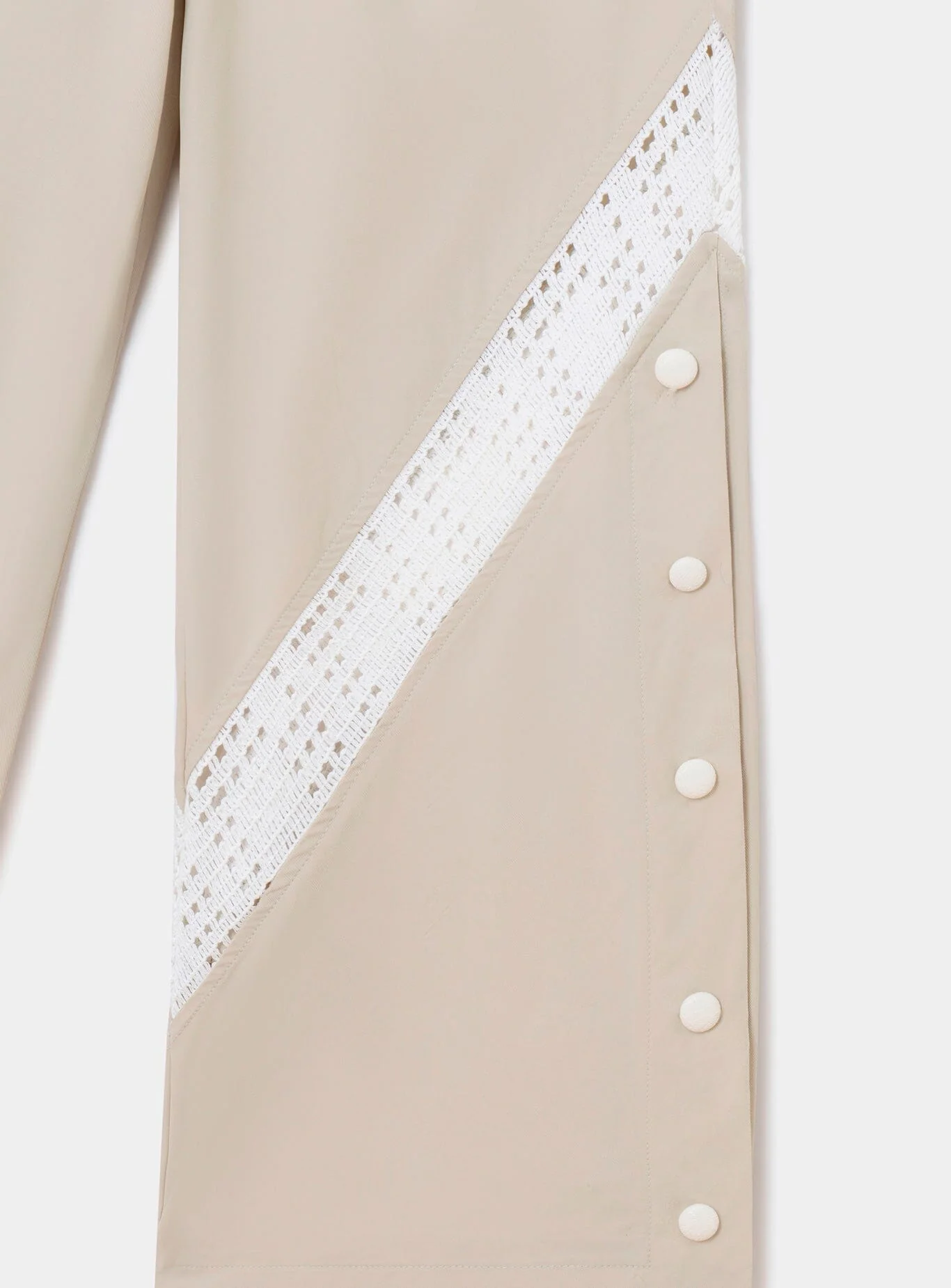 ELLIE BEIGE RELAXED CUT-OUT PANTS - Image 5