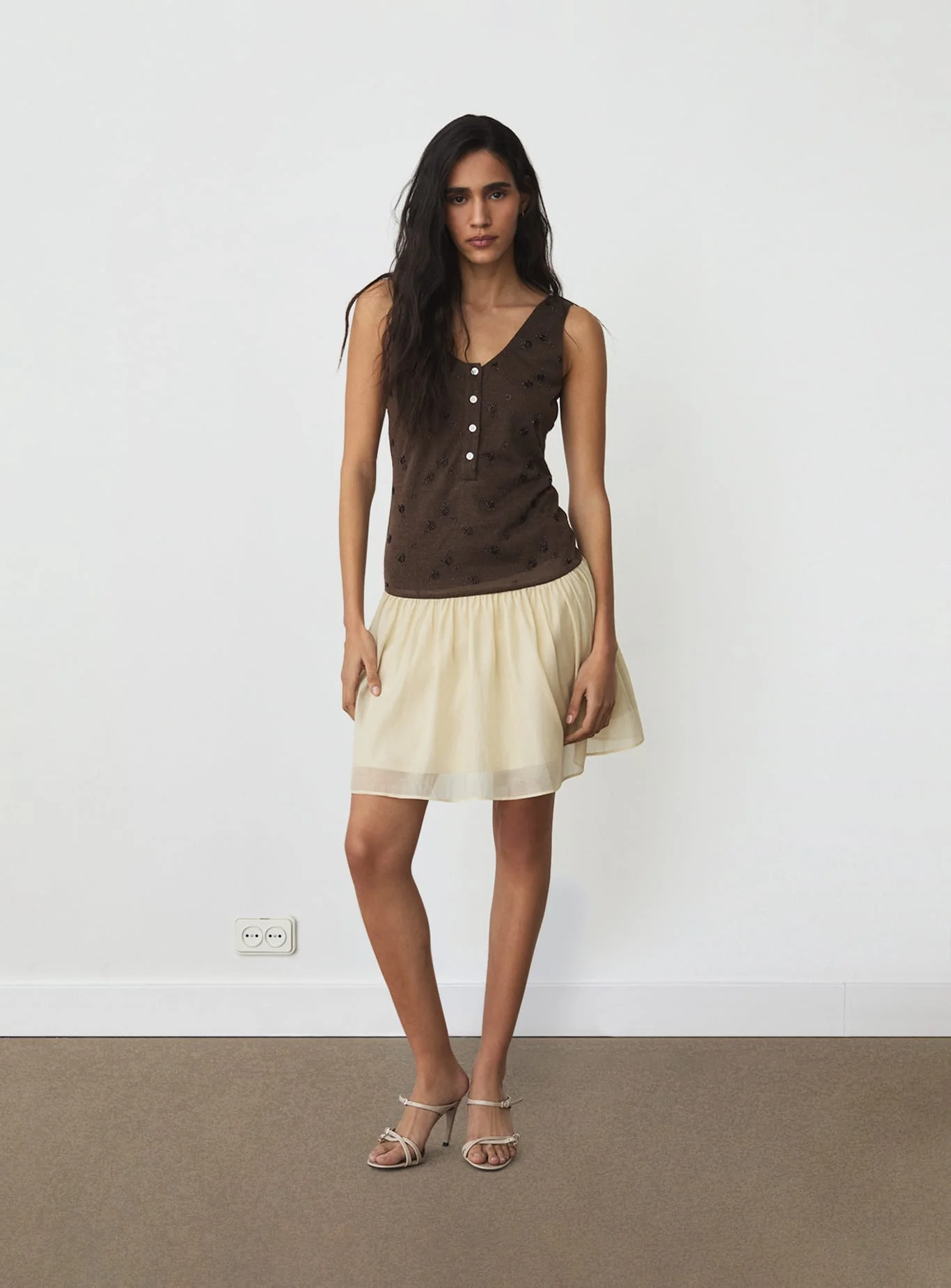 LIORA BROWN SHORT DRESS