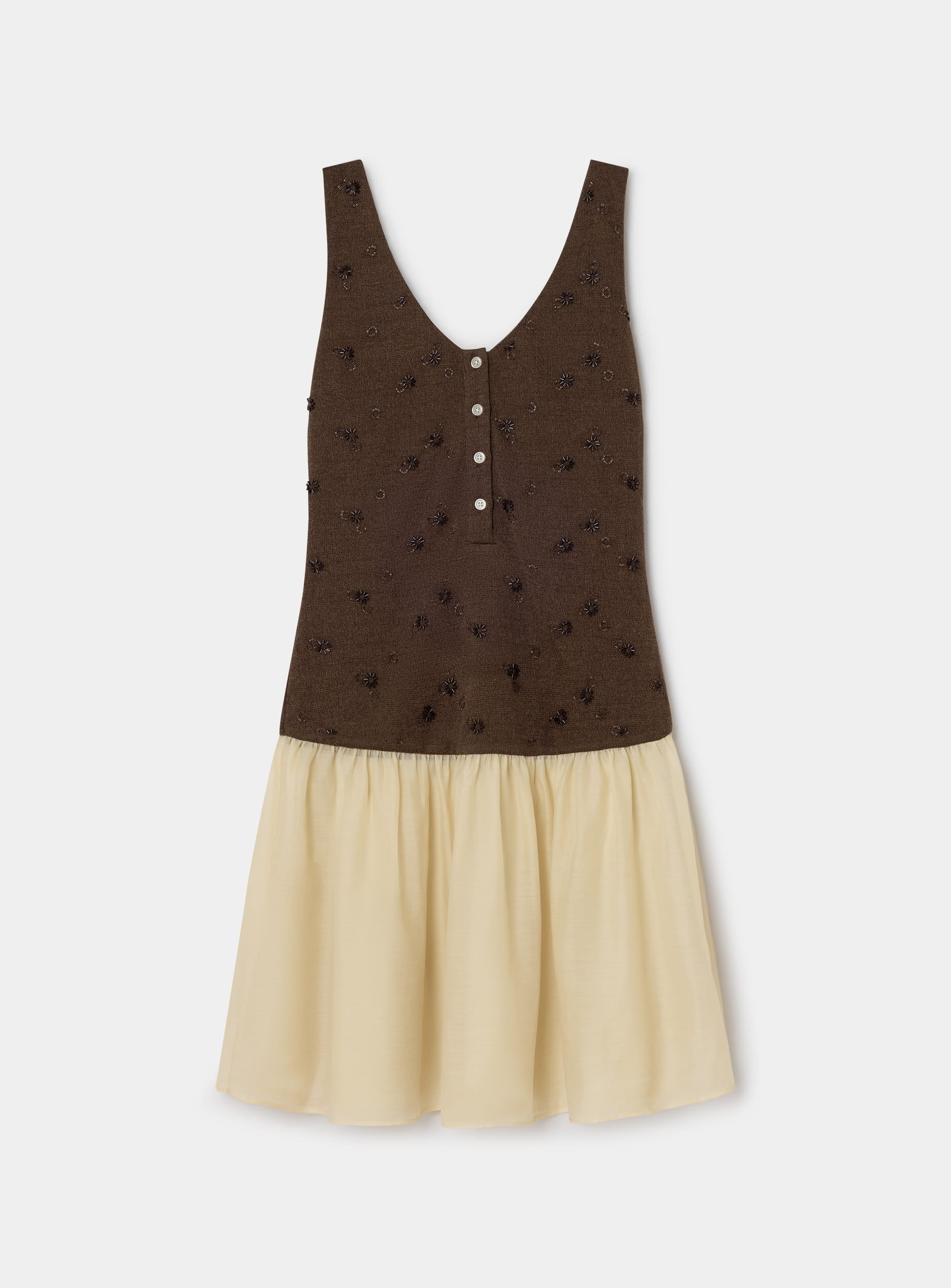 LIORA BROWN SHORT DRESS - Image 4