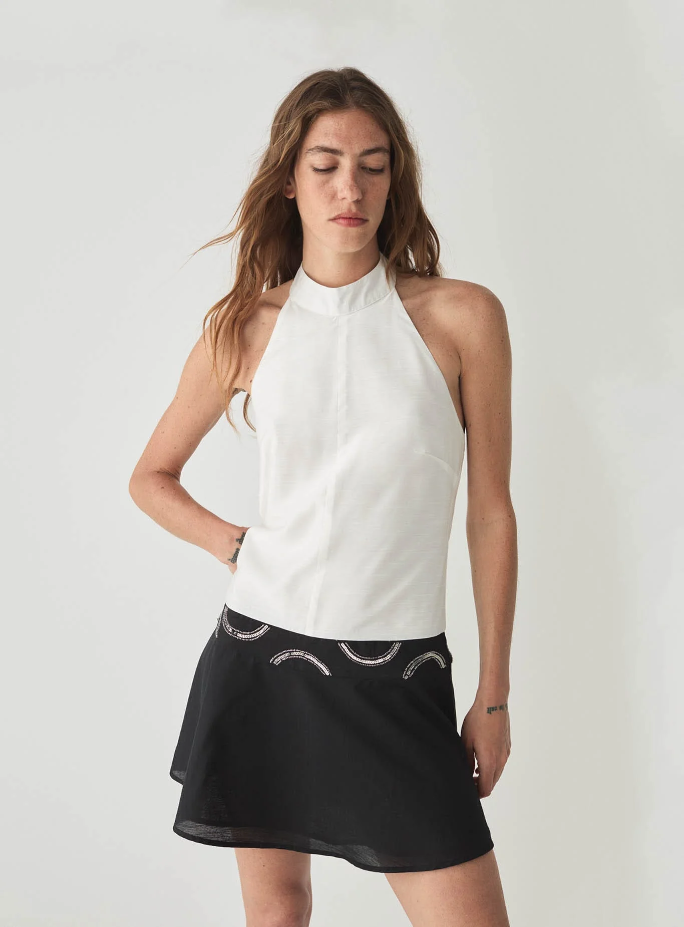 MALEN BLACK & WHITE SHORT DRESS