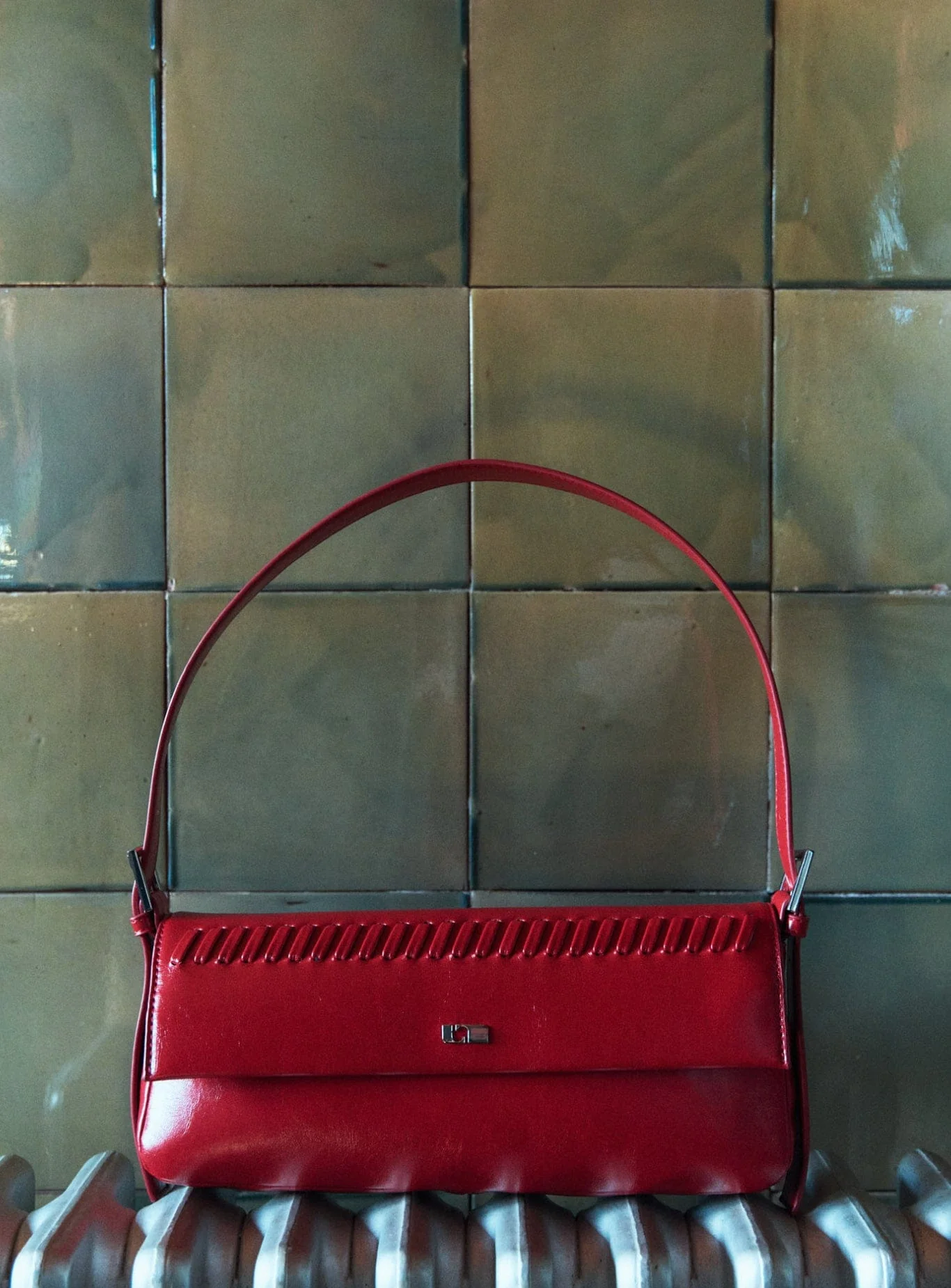 MIRANDA RED BRAIDED BAG