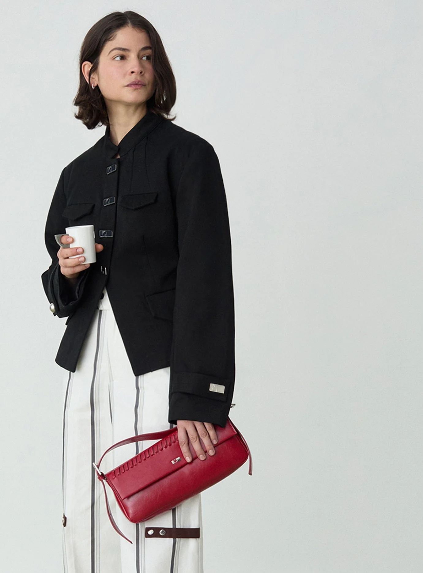 MIRANDA RED BRAIDED BAG - Image 3