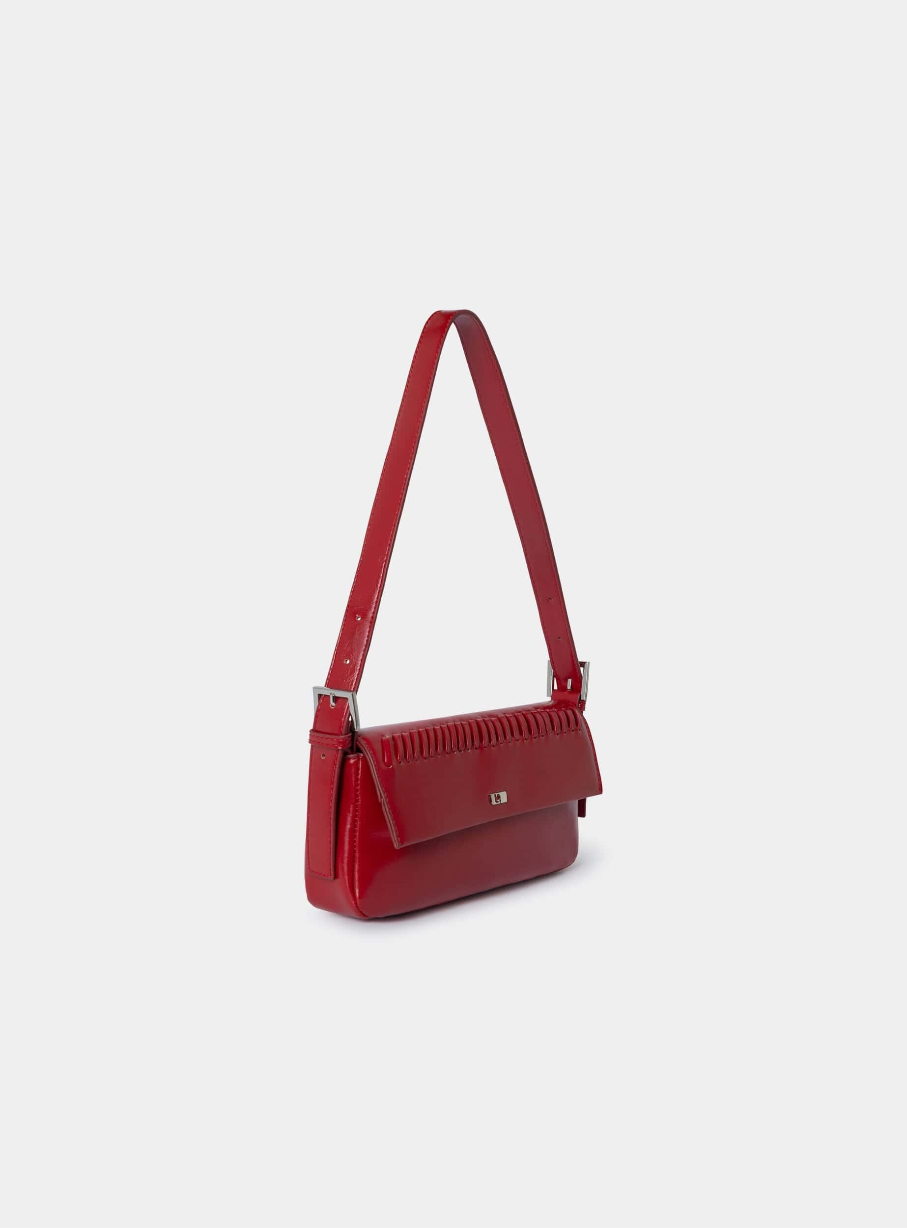 MIRANDA RED BRAIDED BAG - Image 5