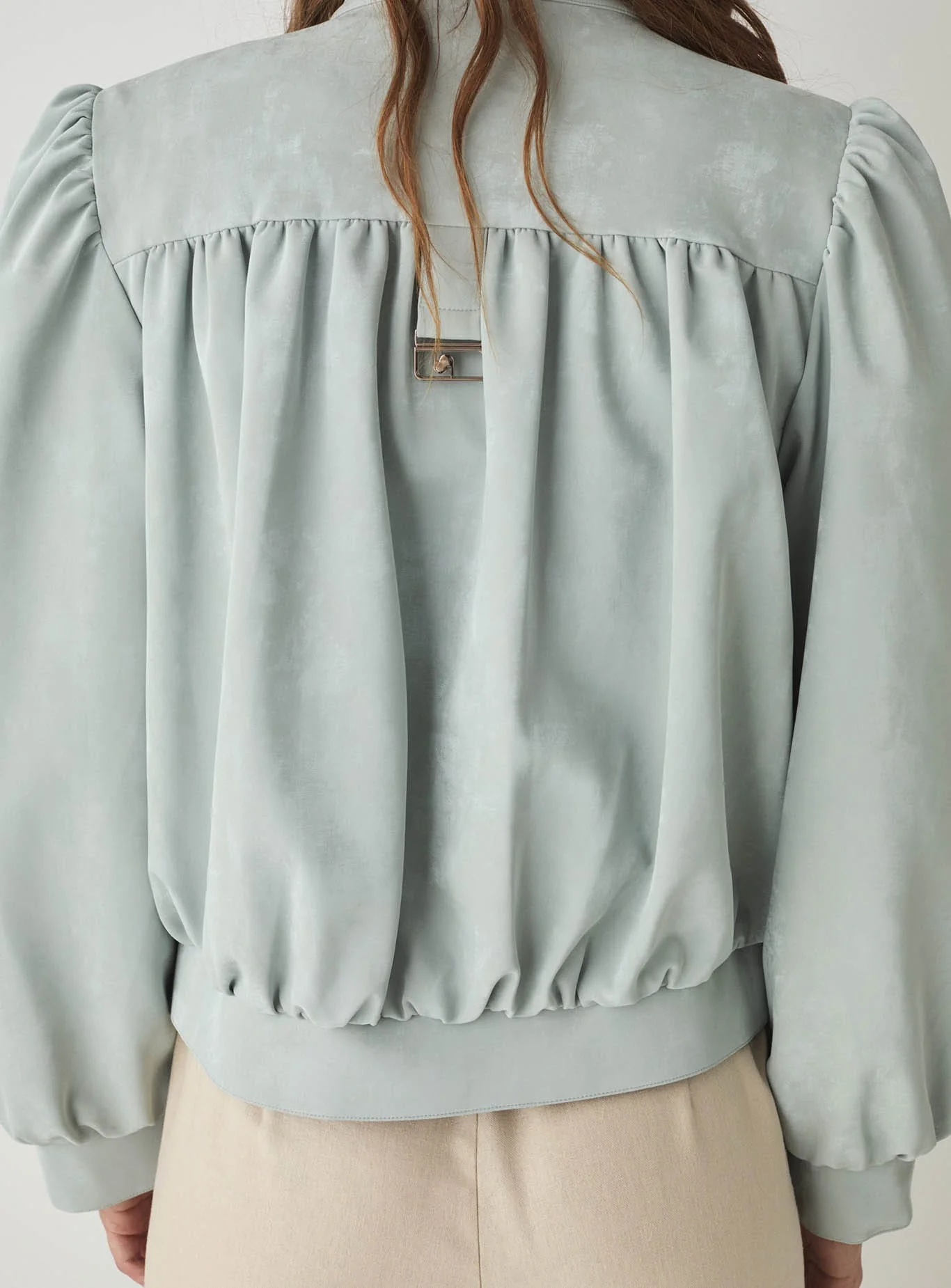 ROBY LIGHT BLUE BOMBER JACKET - Image 4