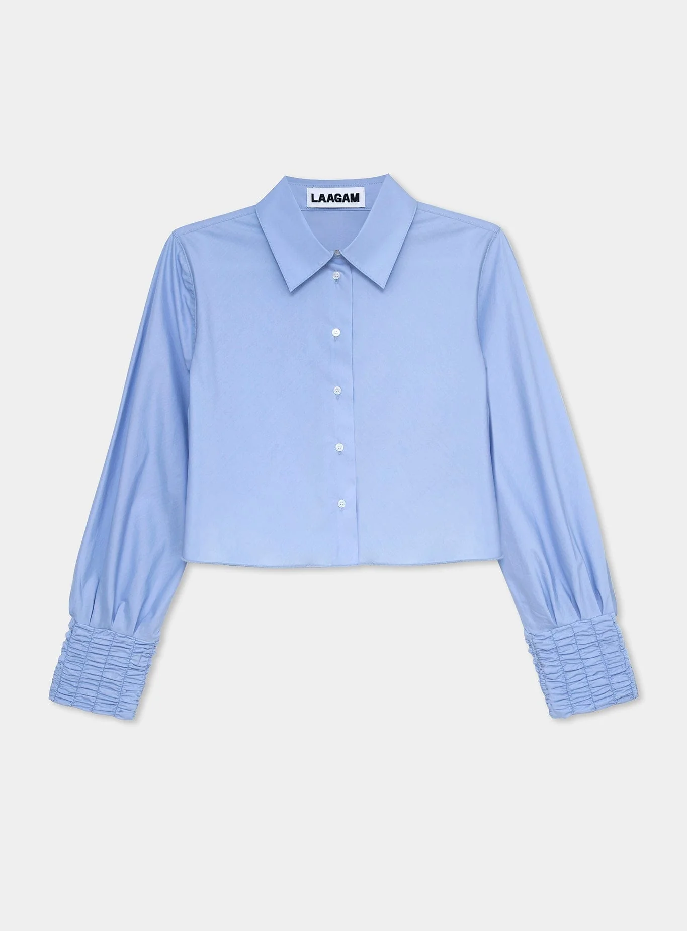 ROXANE BLUE RUCHED SHIRT - Image 3