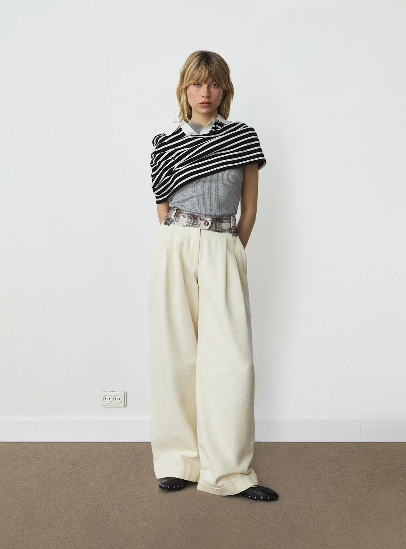 SMITH ECRU SERGE PANTS