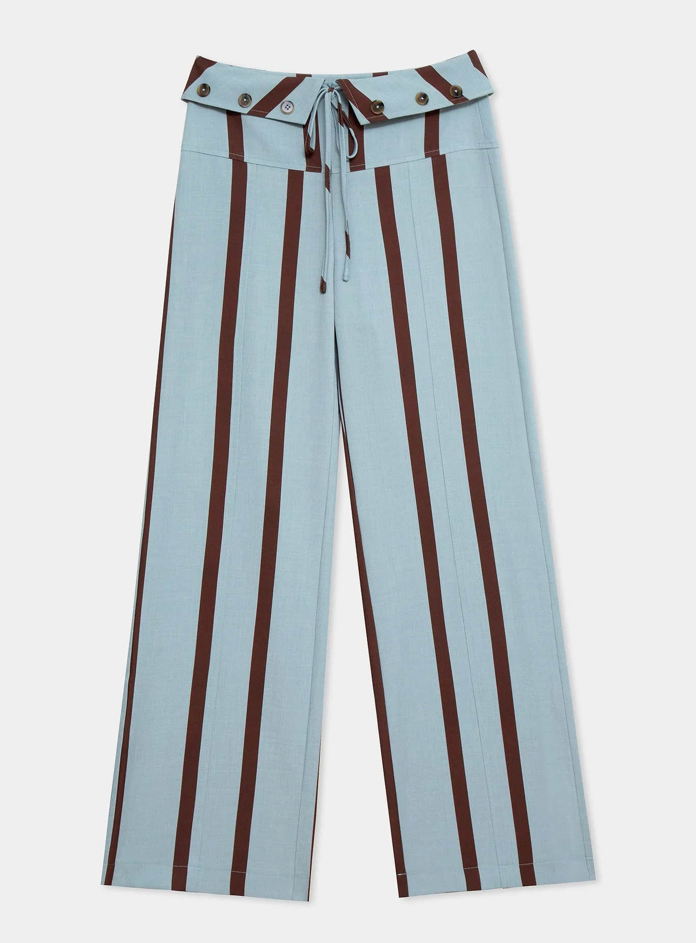TASHI TURQUOISE STRIPED FLOW PANTS - Image 6