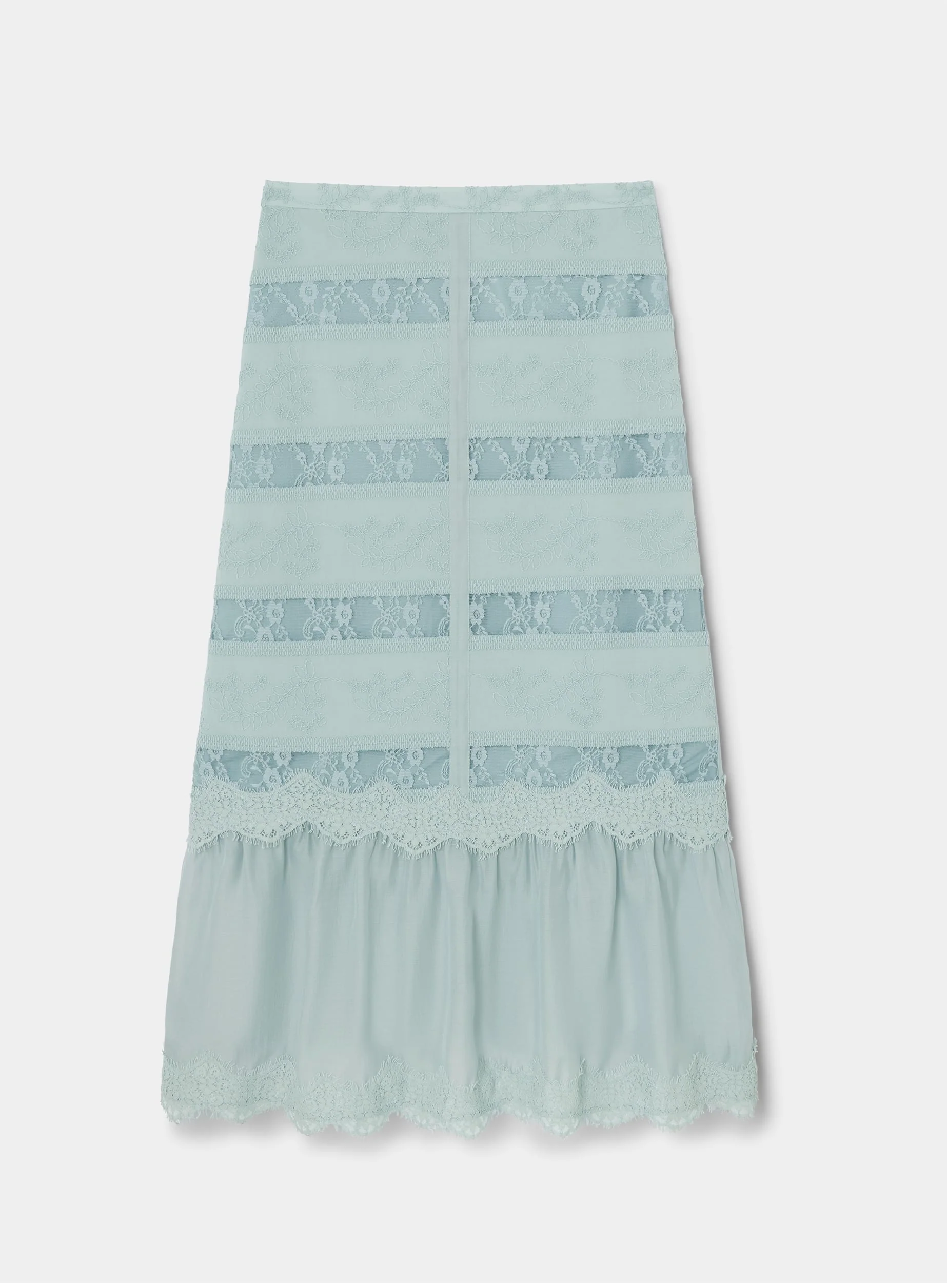 VALENTINA BLUE LACE MIDI SKIRT - Image 2
